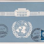 Schweiz/UNO - 40 Rp. 10 Jahre Vereinte Nationen Schmuckkarte/FDC Genf 24.10.55