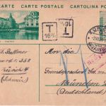 Schweiz - 10 Rp. Bildganzsache Zürich - München 1934 Nachporto