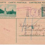 Schweiz - 10 Rp. Bildganzsache Tartegnin - München 1935 Nachporto