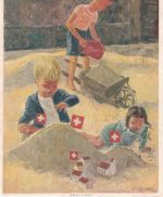 Schweiz - Bundesfeier 1937 10 Rp. Ganzsache+Zusatz Bäretswil - Bremen 1937