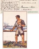 Schweiz - Bundesfeier 10 Rp. Sonderganzsache+Zusatz n. ARGENTINIEN Ambulant 1924