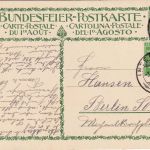 Schweiz - Bundesfeier 5 Rp. Sonderganzsache+Zusatz Interlaken - Berlin 1910