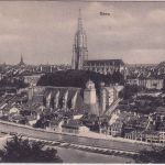 Schweiz - Bern Satdtansicht m. Kirche sw-AK gelaufen 1909