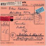 BRD - 80 Pfg. Heuss I senkr. Paar Schnellpaketkarte Mönchberg ü. Miltenberg 1954