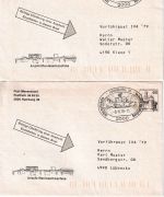 BRD - Hamburg 1979 IVA Vorführpost 10 Belege versch. Codierungen