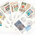 Italien Fussball-WM 1990 Marken ex Block 6 Lufthansa Erstflug-Belege Rom Berlin