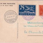 Schweiz - La Caquerelle Lausanne Sonderkarte/Sonderflug 31.8.24