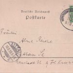 DR - Hoyerschleuse Munkmarsch Seepost No.3 Karte Westerland - Zittau 1898