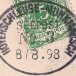 DR - Hoyerschleuse Munkmarsch Seepost No.3 Karte Westerland - Zittau 1898