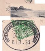 DR - Hoyerschleuse Munkmarsch Seepost No.3 Karte Westerland - Zittau 1898