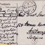 DR - Deutsche Seepost Australische Hauptlinie Karte n. BELGIEN Port Said 1909