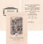 DR - Norddeutscher Lloyd Bremen "Der Deutsche" Urlauberfahrten Speisekarte 1936