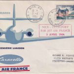 Frankreich - Air France Erstflug Nizza - Frankfurt a/M. Schmuckkuvert 3.4.64