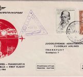 Jugoslawien - Jugoslovenski Aerotransport JAT Erstflug Dubrovnik - FFM 3.5.64