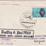 DDR - Jugoslovenski Aerotransport JAT Erstflug Berlin - Belgrad 6.5.64