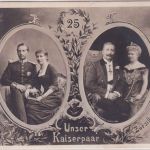 Preussen - Kaiserpaar Hochzeit u. Silberhochzeit sw-Foto-AK 1906