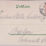 Breslau - Hansa 2 1/2 Pfg. AK Kaiser Wilhelm Denkmal 3.9.99