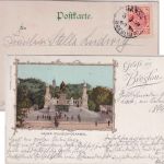 Breslau - Hansa 2 1/2 Pfg. AK Kaiser Wilhelm Denkmal 3.9.99