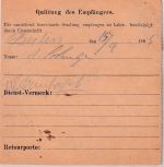 Berlin - Paketfahrt 15 Pfg. Paketkarte L1 Annahmestelle 32 Schaffner No. 56