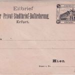 Erfurt - Privat-Stadtbriefbeförderung 5 Pfg. Ganzsache/Eilbrief 122x95mm 1888