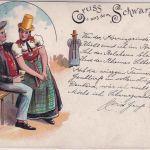 Hannover - Mercur 2 1/2 Pfg. Ortskarte/farb. Trachten-AK Schwarzwald 31.5.97