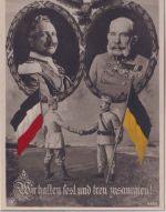 Preussen/Österreich - Kaiser Wilhelm II./Franz-Joseph patriotische AK ca 1914/15