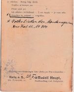 DR - 5 Pfg. Germania Bücherzettel n. ITALIEN Halle - Florenz 1906