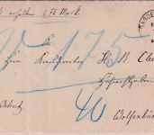 DR - Gardelegen 12.1.76 K1 Auslagen-Portobrief n. Wolfenbüttel - ohne Inhalt