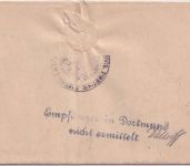 DR - Graudenz 1910 Frei laut Avers No.21 Dienstbrief n. Dortmund - retour !