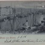 Stettin - Hansa 2 1/2 Pfg. Wappen AK Stettin Hafen 5.5.98