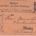 Mainz - Privat-Brief-Beförderung 2 Pfg. Ganzsache/Karte 12.12.94