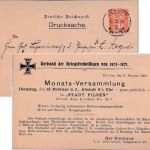 Berlin - Paketfahrt 1 Pfg Bär Karte/Verband d. Kriegsfreiwilligen 1870/71 9.2.00