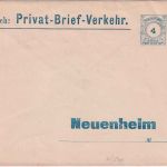 Heidelberg - Privat-Briefverkehr 4 Pfg. Ganzsache/Brief Zudruck n. Neuenheim