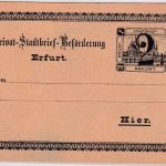 Erfurt - Stadtbrief-Beförderung 2/1 Pfg. Überdruck Ganzsache/Karte ungebraucht