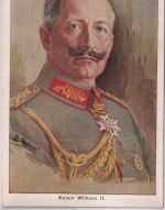 Preussen - Kaiser Wilhelm II. Uniform farb. Künstler-AK gelaufen 1915