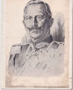 Preussen - Kaiser Wilhelm II. Uniform sw-Künstler-AK (Zeichnung) ca. 1915