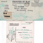 All.Bes./USA/England - Kriegsgefangenenkarte/-brief n. Podelwitz 20.3./15.5.46