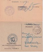 Bizone - Schleswig/Ulsby Entnazifizierungsdoku 1948 u. Nachnahmebrief 1950