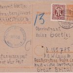 AM-Post/England - 6 Pfg. Ganzsache+Zusatz/Kriegsgefangenenkarte Arnsberg 29.1.46