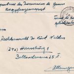 All.Bes./Belgien - Brüssel St. Gilles Kriegsgefangenenbrief n. Hamburg 7.8.57