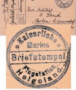DR - Flugstation Helgoland Kais. Marine Feldpostkarte n. Berlin 11.7.15