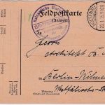 DR - Kommando Marine-Flugstation Holtenau Feldpostkarte n. Berlin 23.1.15