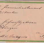 Bayern - 3 Pfg. Wappen Ganzsache/Streifband Manöverpost Augsburg 20.9.1885