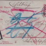 Bayern - 10 Pfg Rauten Ganzsache/Eilbrief Wolfstein - Mainz 1908 Nachporto