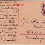 Bayern - 10 Pfg Germania/Freistaat Ganzsache Frankenthal - Mainz 6. Juni 1919