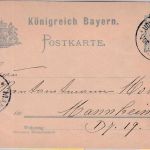 Bayern - 2 Pfg Rauten Ganzsache Nachbarortsverkehr Ludwigshafen - Mannheim 1903
