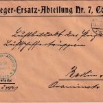 DR - Flieger-Ersatz-Abteilung Nr. 7 Heeressache Cöln 5 - Berlin 29.1.17