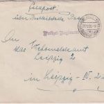 DDP B&M - Polizei-Regiment Böhmen viol. L1 Feldpostbrief Prag - Leipzig 27.12.39