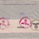 Böhmen & Mähren - 4+2,50 K. Freimarken Luftpostbrief n. USA Prag 9.7.41 Zensur