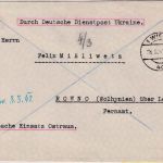 DDP Ukraine - Wien 28.2.42 Postsache (Absender DDSG) n. Rowno